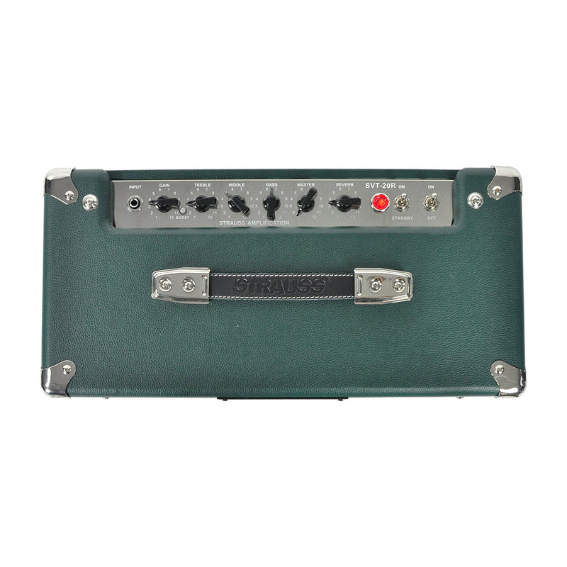 SVT-20R-GRN-Strauss SVT-20R 20 Watt Combo Valve Amplifier with Reverb (Green)-Living Music