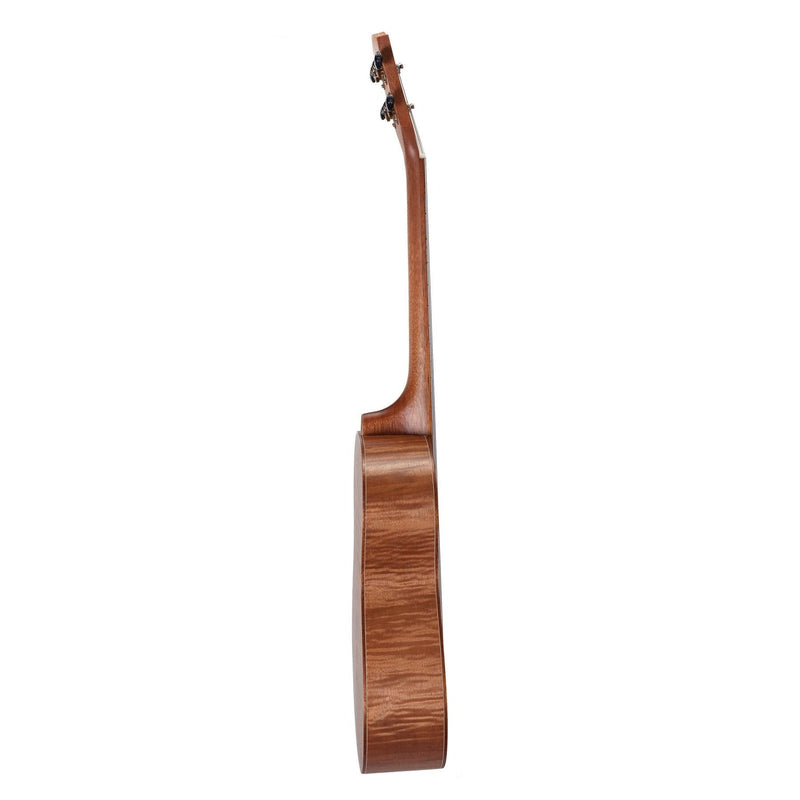 -Tiki '2 Series' Mahogany Flame Top Baritone Ukulele with Gig Bag (Natural Satin)-Living Music