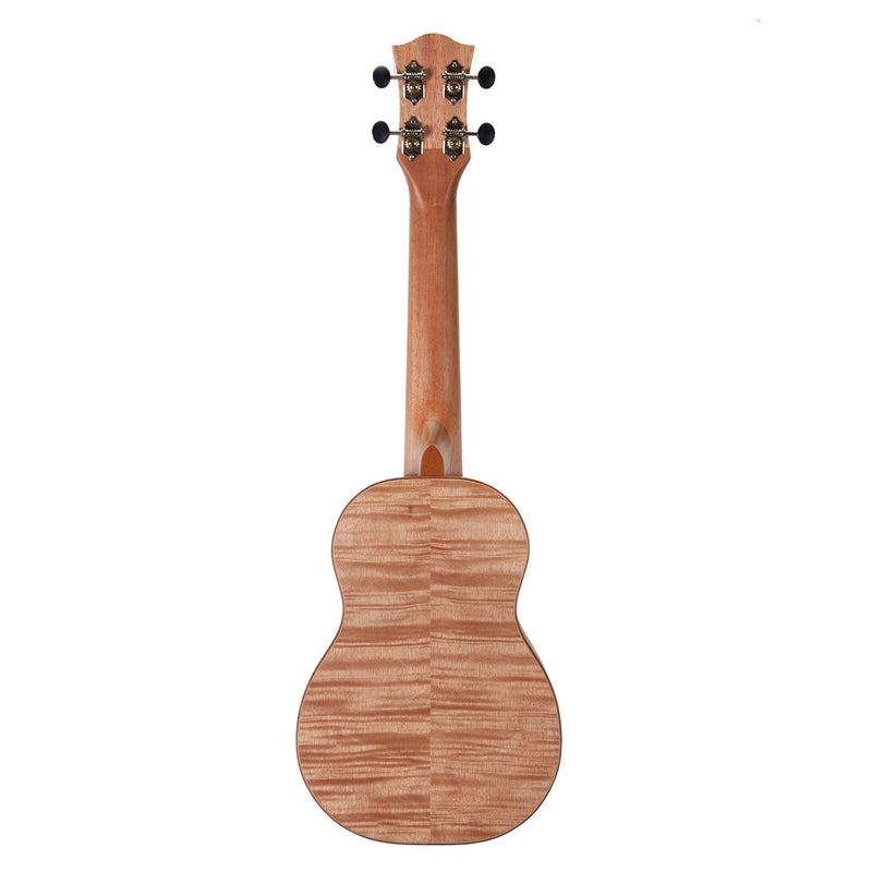 -Tiki '2 Series' Mahogany Flame Top Concert Ukulele with Gig Bag (Natural Satin)-Living Music