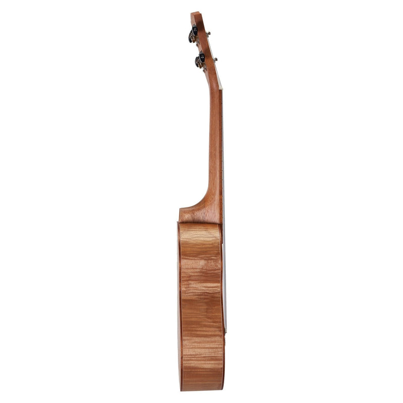 -Tiki '2 Series' Mahogany Flame Top Concert Ukulele with Gig Bag (Natural Satin)-Living Music