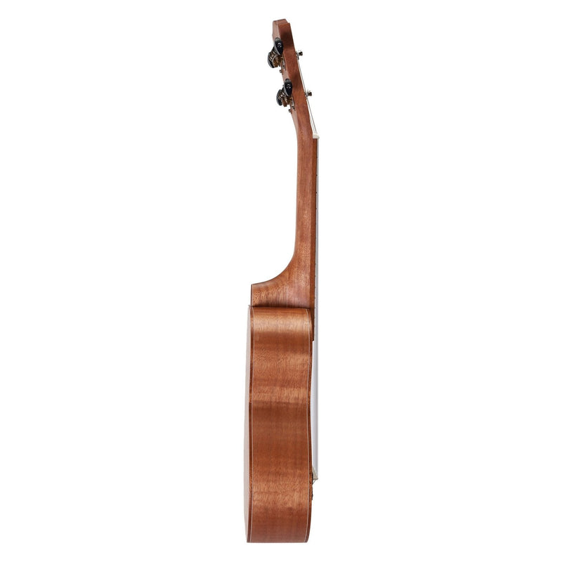 -Tiki '2 Series' Mahogany Flame Top Soprano Ukulele with Gig Bag (Natural Satin)-Living Music