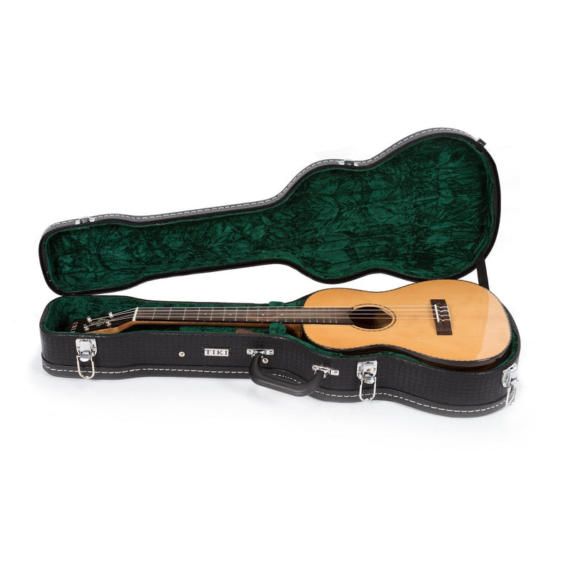 TSB-22-NGL-Tiki '22 Series' Spruce Solid Top Baritone Ukulele with Hard Case (Natural Gloss)-Living Music