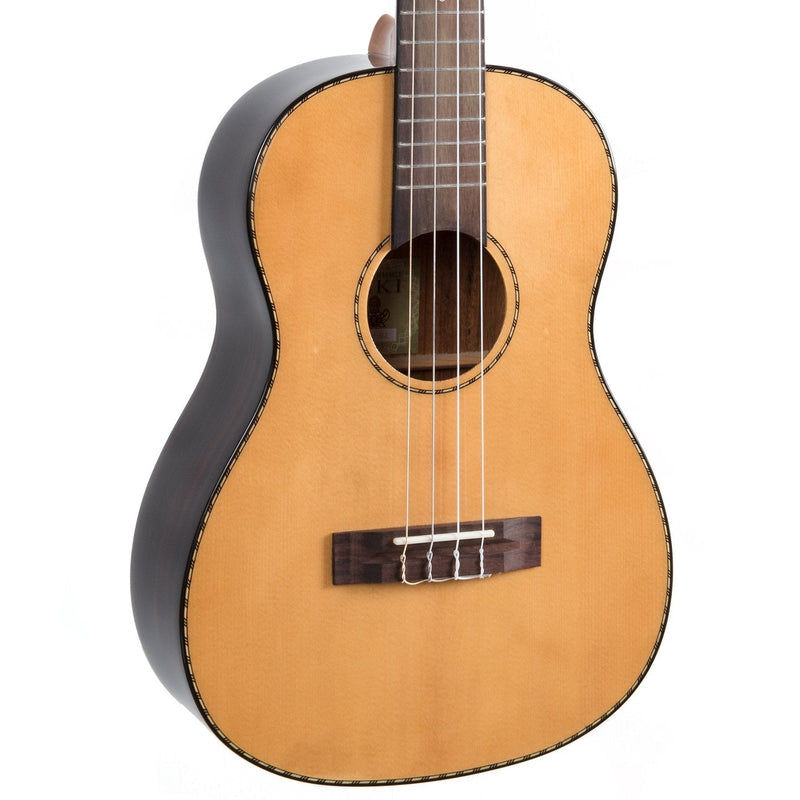 TSB-22-NGL-Tiki '22 Series' Spruce Solid Top Baritone Ukulele with Hard Case (Natural Gloss)-Living Music