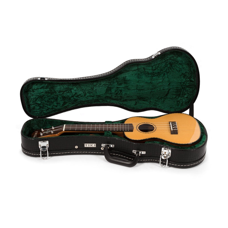 -Tiki '22 Series' Spruce Solid Top Concert Ukulele with Hard Case (Natural Gloss)-Living Music