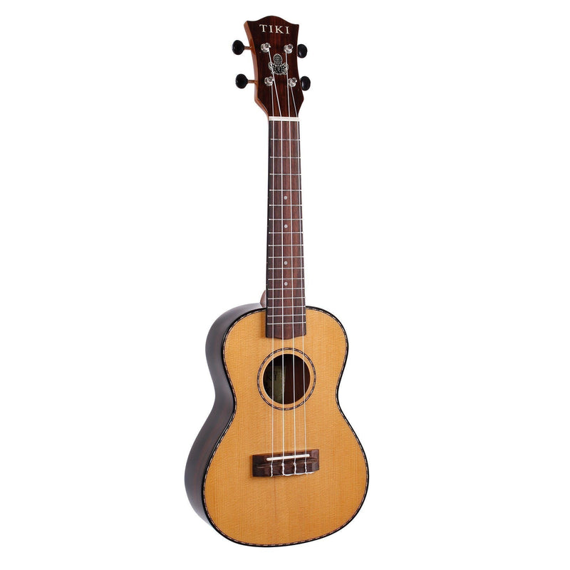 -Tiki '22 Series' Spruce Solid Top Concert Ukulele with Hard Case (Natural Gloss)-Living Music