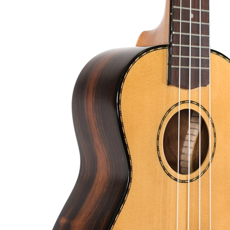 -Tiki '22 Series' Spruce Solid Top Concert Ukulele with Hard Case (Natural Gloss)-Living Music