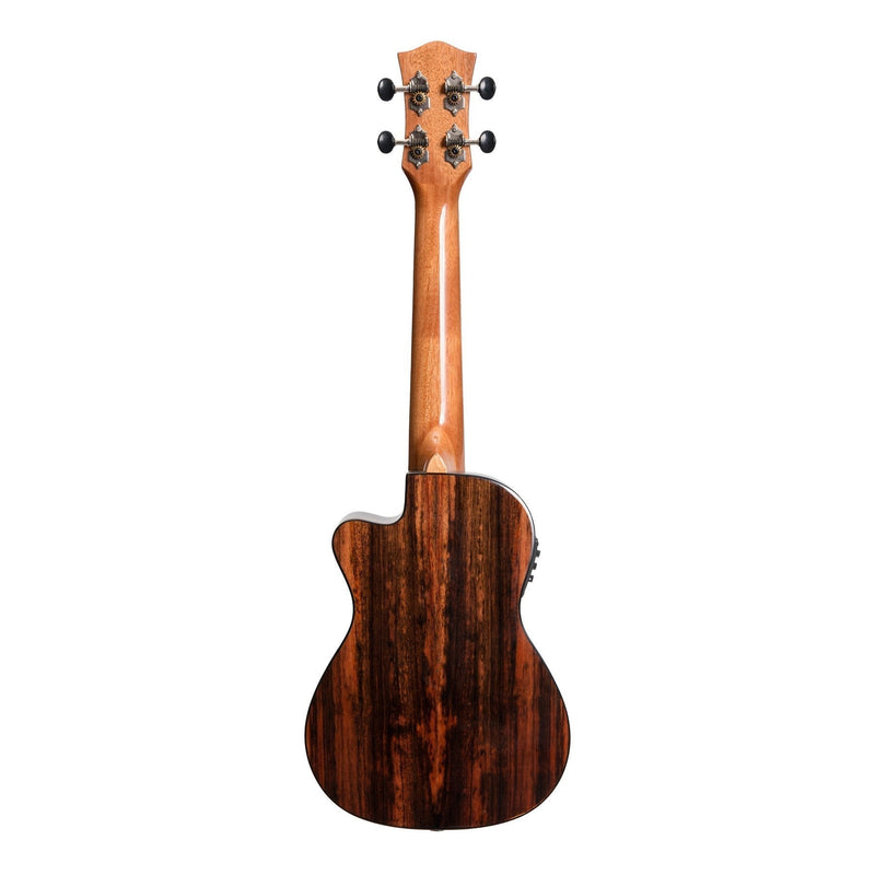 TSC-22CP-NGL-Tiki '22 Series' Spruce Solid Top Electric Cutaway Concert Ukulele with Hard Case (Natural Gloss)-Living Music