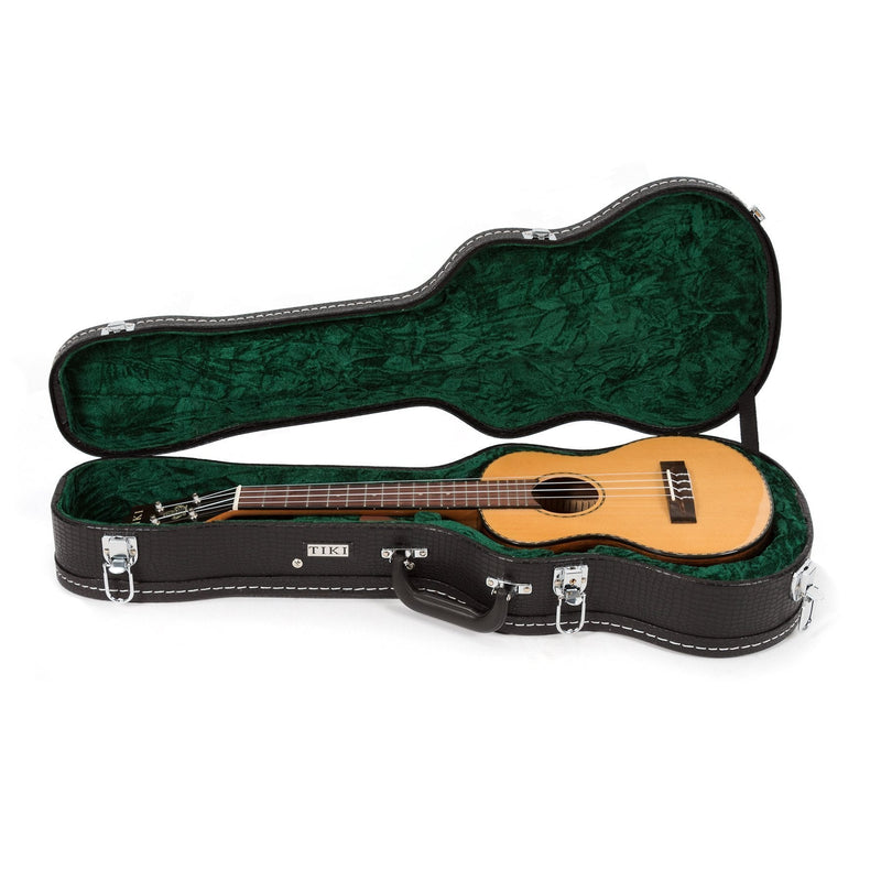 TST-22-NGL-Tiki '22 Series' Spruce Solid Top Tenor Ukulele with Hard Case (Natural Gloss)-Living Music