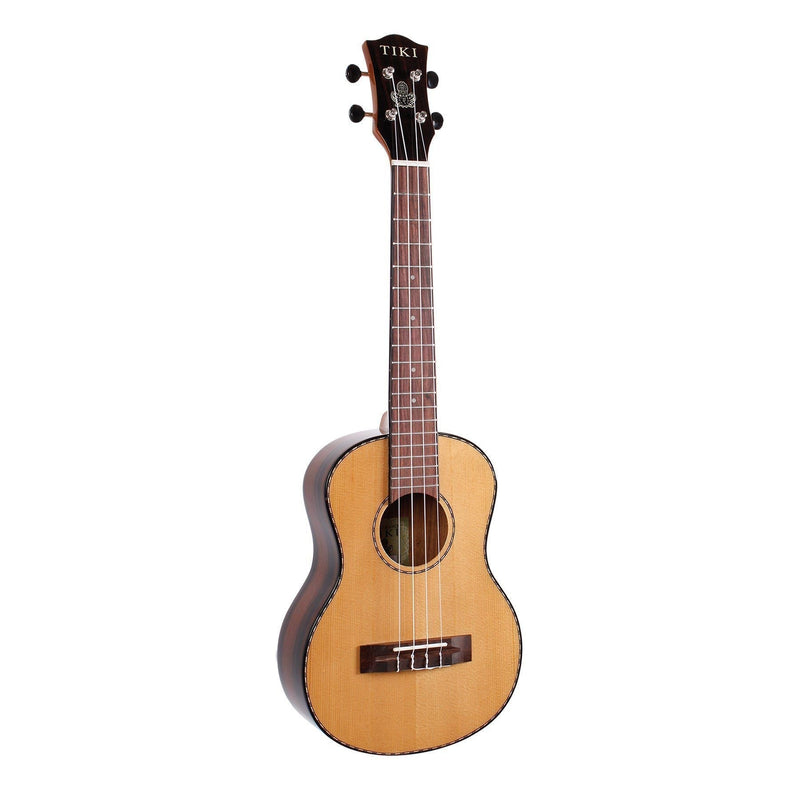 TST-22-NGL-Tiki '22 Series' Spruce Solid Top Tenor Ukulele with Hard Case (Natural Gloss)-Living Music