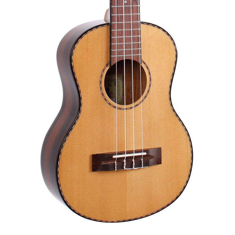 TST-22-NGL-Tiki '22 Series' Spruce Solid Top Tenor Ukulele with Hard Case (Natural Gloss)-Living Music