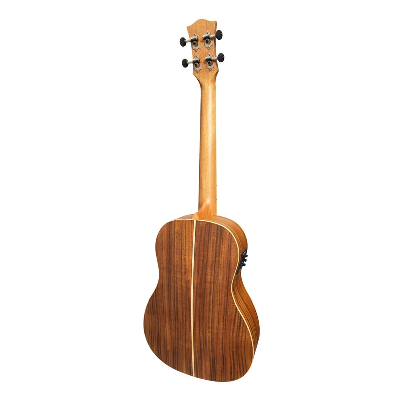 TKB-3P-NST-Tiki '3 Series' Koa Electric Baritone Ukulele with Gig Bag (Natural Satin)-Living Music