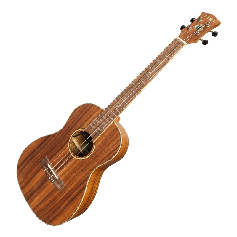 TKB-3P-NST-Tiki '3 Series' Koa Electric Baritone Ukulele with Gig Bag (Natural Satin)-Living Music