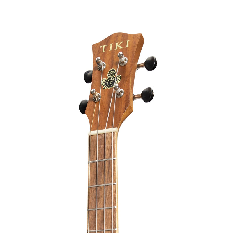 -Tiki '3 Series' Koa Electric Baritone Ukulele with Gig Bag (Natural Satin)-Living Music
