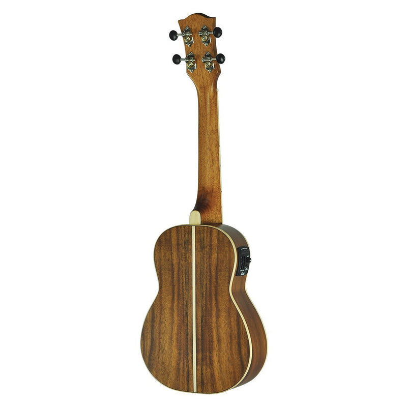 TKC-3P-NST-Tiki '3 Series' Koa Electric Concert Ukulele with Gig Bag (Natural Satin)-Living Music