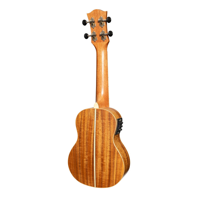 TKS-3P-NST-Tiki '3 Series' Koa Electric Soprano Ukulele with Gig Bag (Natural Satin)-Living Music