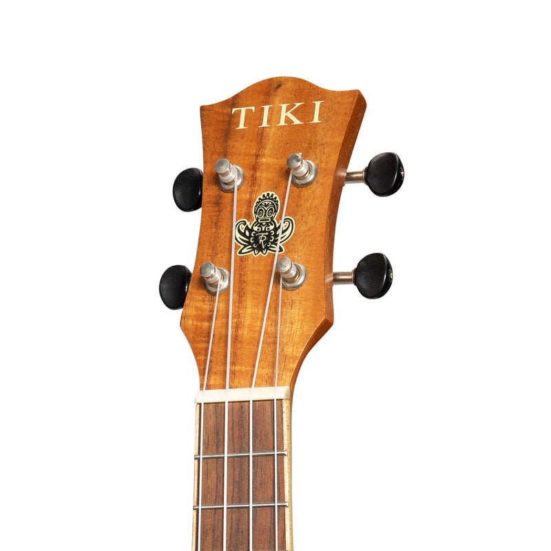 TKS-3P-NST-Tiki '3 Series' Koa Electric Soprano Ukulele with Gig Bag (Natural Satin)-Living Music