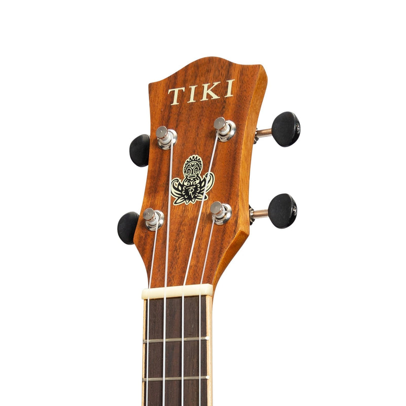 TKS-3-NST-Tiki '3 Series' Koa Soprano Ukulele with Gig Bag (Natural Satin)-Living Music