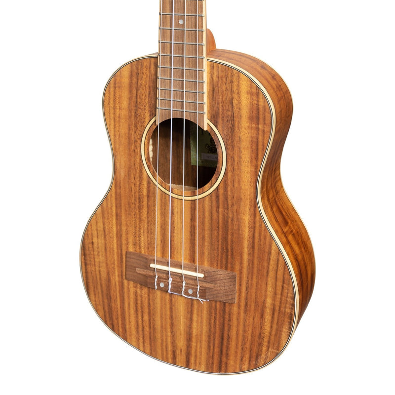 TKT-3-NST-Tiki '3 Series' Koa Tenor Ukulele with Gig Bag (Natural Satin)-Living Music