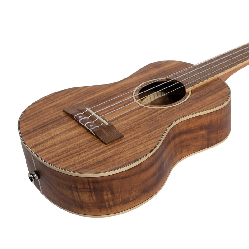 TKT-3-NST-Tiki '3 Series' Koa Tenor Ukulele with Gig Bag (Natural Satin)-Living Music