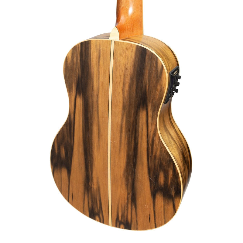 -Tiki '4 Series' Daowood Electric Tenor Ukulele with Gig Bag (Natural Satin)-Living Music