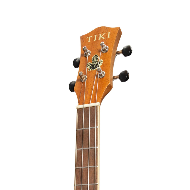 -Tiki '5 Series' Mahogany Solid Top Baritone Ukulele with Hard Case (Natural Satin)-Living Music