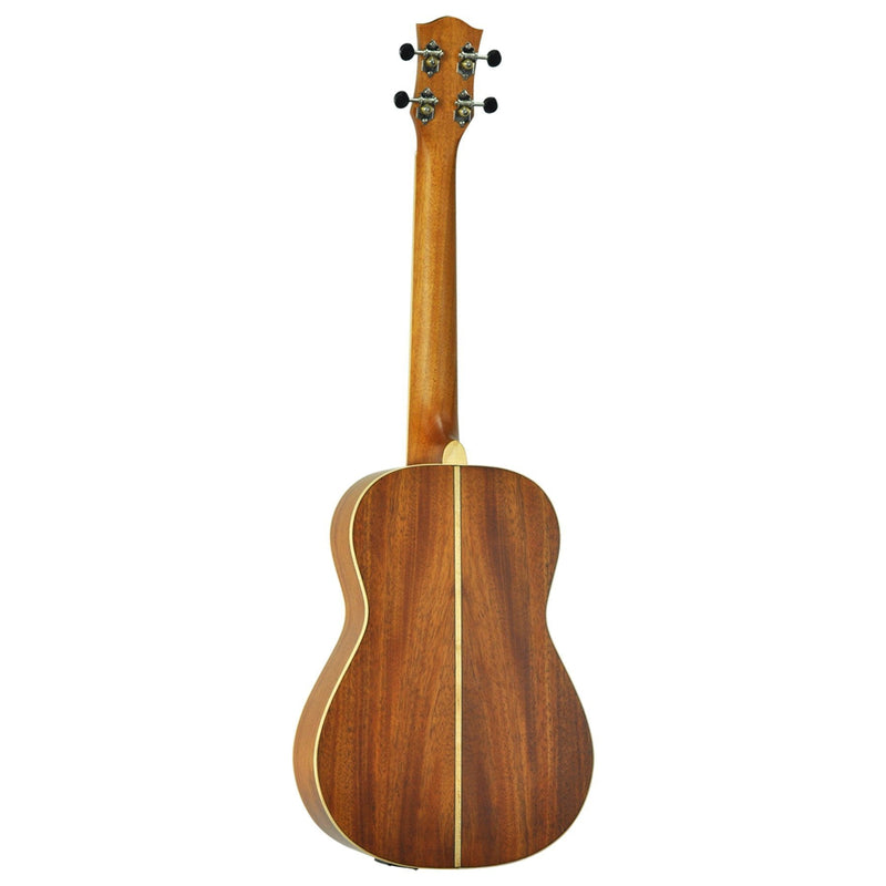 -Tiki '5 Series' Mahogany Solid Top Electric Baritone Ukulele with Hard Case (Natural Satin)-Living Music