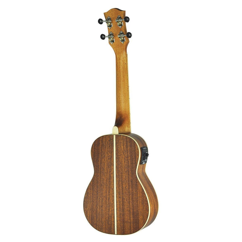 -Tiki '5 Series' Mahogany Solid Top Electric Concert Ukulele with Hard Case (Natural Satin)-Living Music