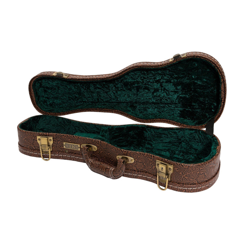 -Tiki '5 Series' Mahogany Solid Top Electric Soprano Ukulele with Hard Case (Natural Satin)-Living Music