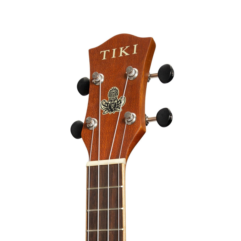 TMS-5-NST-Tiki '5 Series' Mahogany Solid Top Soprano Ukulele with Hard Case (Natural Satin)-Living Music