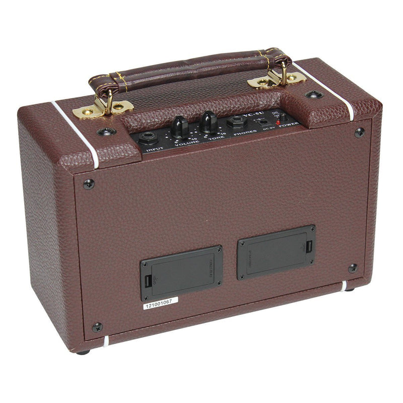 TK-UA2-BRN-Tiki 5 Watt Portable Ukulele Amplifier (Brown)-Living Music