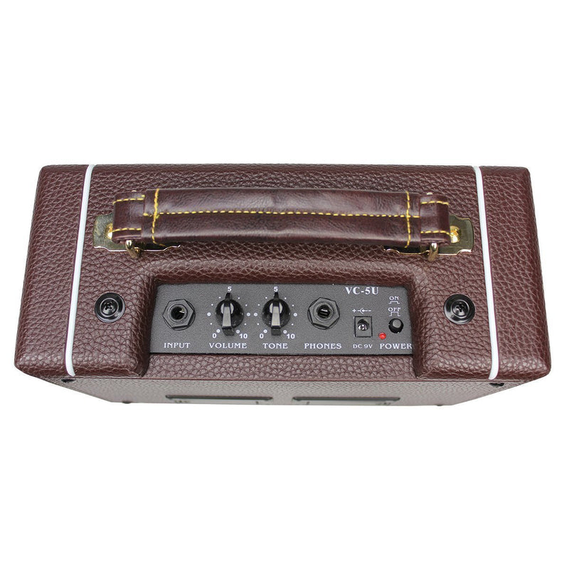 TK-UA2-BRN-Tiki 5 Watt Portable Ukulele Amplifier (Brown)-Living Music