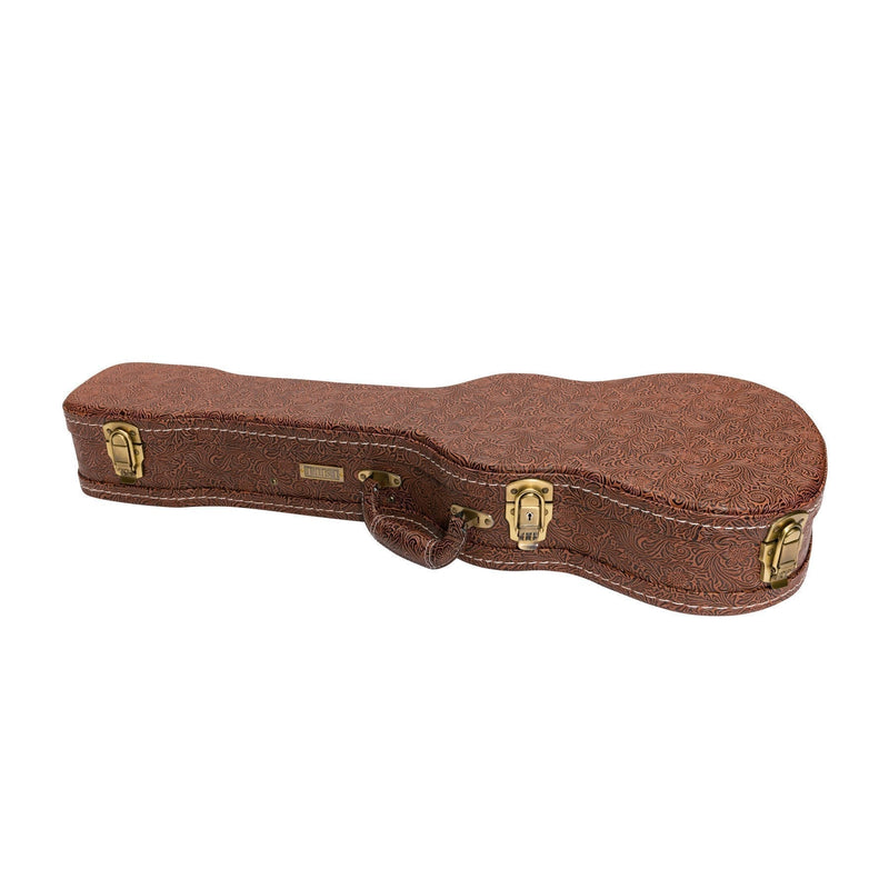 -Tiki '6 Series' Spruce Solid Top Baritone Ukulele with Hard Case (Natural Satin)-Living Music