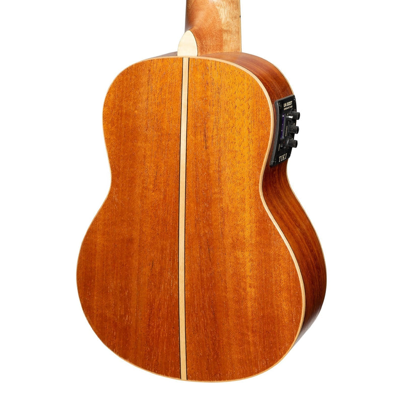 -Tiki '6 Series' Spruce Solid Top Electric Soprano Ukulele with Hard Case (Natural Satin)-Living Music