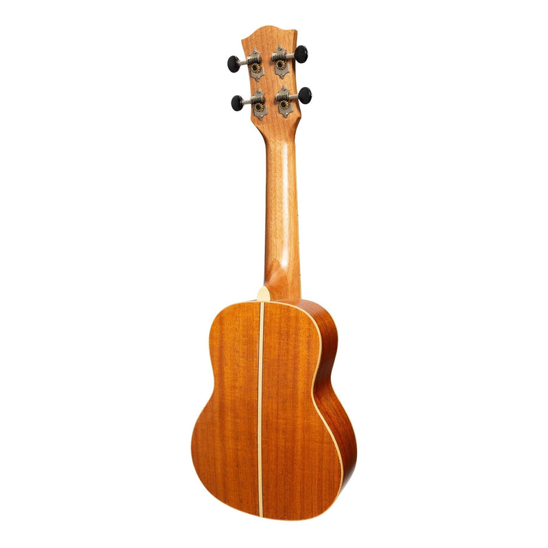 TSS-6-NST-Tiki '6 Series' Spruce Solid Top Soprano Ukulele with Hard Case (Natural Satin)-Living Music