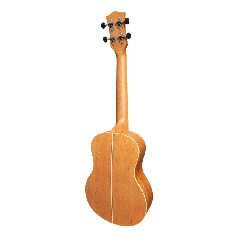 TST-6-NST-Tiki '6 Series' Spruce Solid Top Tenor Ukulele with Hard Case (Natural Satin)-Living Music