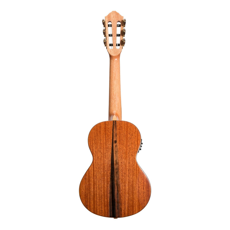 -Tiki 6 String Mahogany Solid Top Electric Ukulele with Hard Case (Natural Gloss)-Living Music