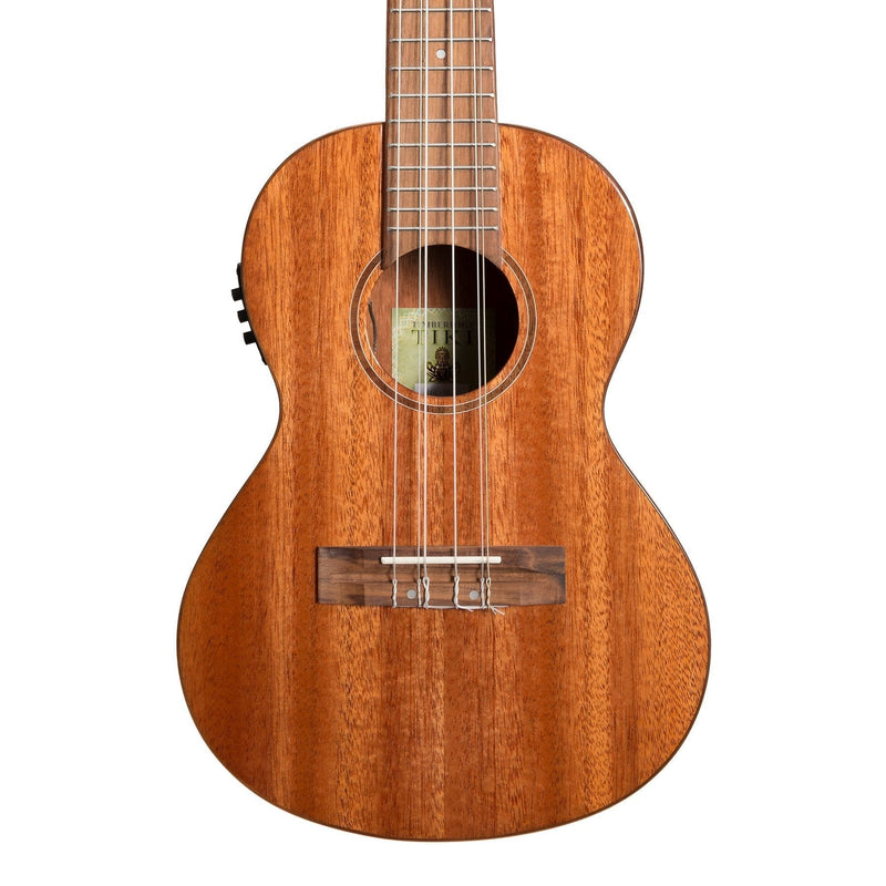 -Tiki 6 String Mahogany Solid Top Electric Ukulele with Hard Case (Natural Gloss)-Living Music
