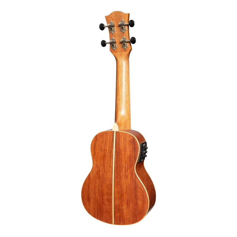 TCS-7P-NST-Tiki '7 Series' Cedar Solid Top Electric Soprano Ukulele with Hard Case (Natural Satin)-Living Music