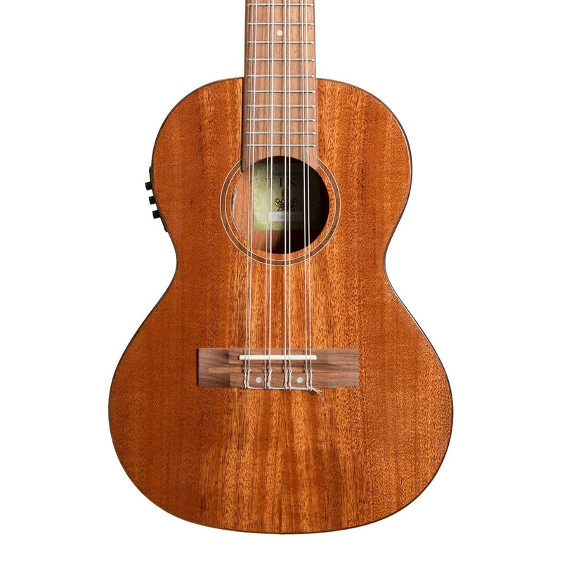 T8E-NGL-Tiki 8 String Mahogany Solid Top Electric Ukulele with Gig Bag (Natural Gloss)-Living Music