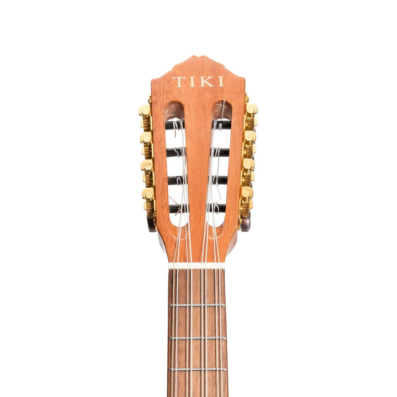 T8E-NGL-Tiki 8 String Mahogany Solid Top Electric Ukulele with Gig Bag (Natural Gloss)-Living Music