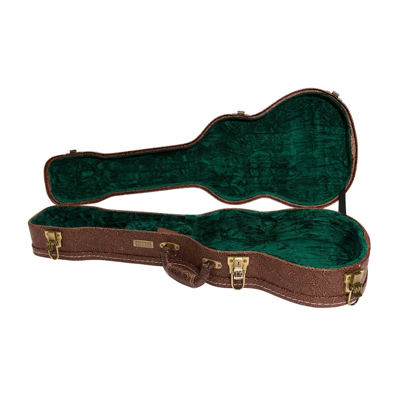 -Tiki '9 Series' Koa Solid Top Baritone Ukulele with Hard Case (Natural Satin)-Living Music