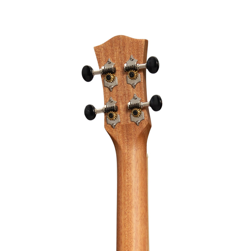 -Tiki '9 Series' Koa Solid Top Electric Baritone Ukulele with Hard Case (Natural Satin)-Living Music