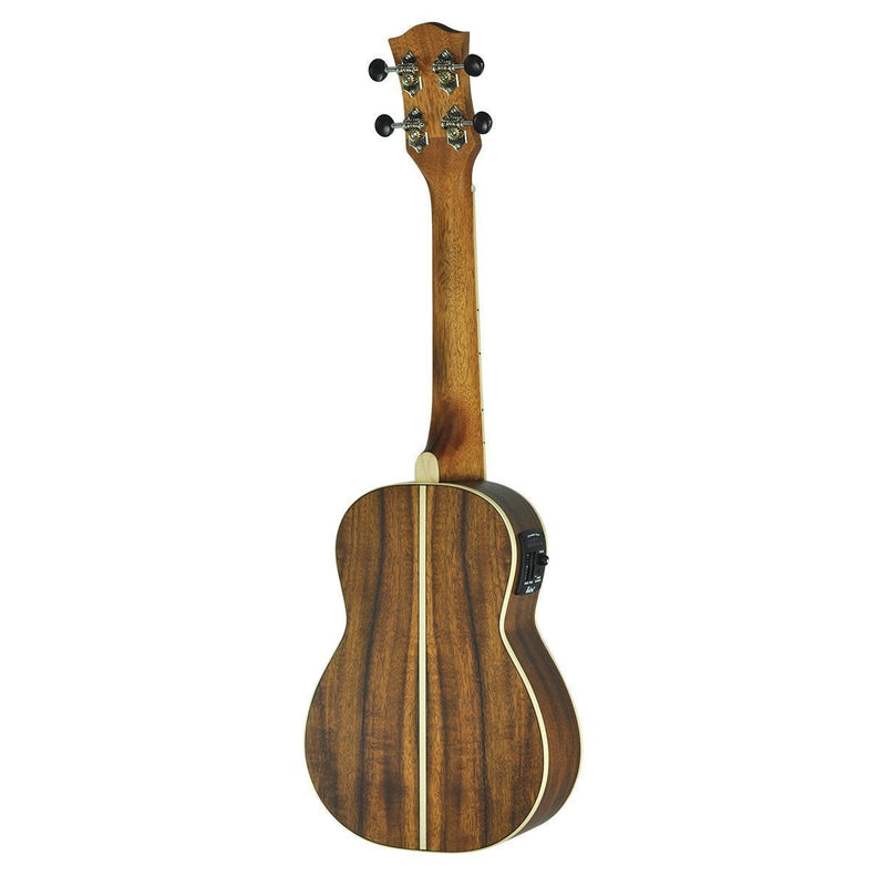 -Tiki '9 Series' Koa Solid Top Electric Concert Ukulele with Hard Case (Natural Satin)-Living Music