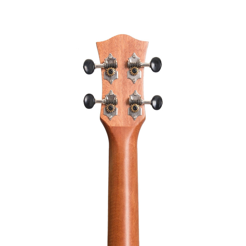-Tiki '9 Series' Koa Solid Top Electric Cutaway Baritone Ukulele with Hard Case (Natural Satin)-Living Music