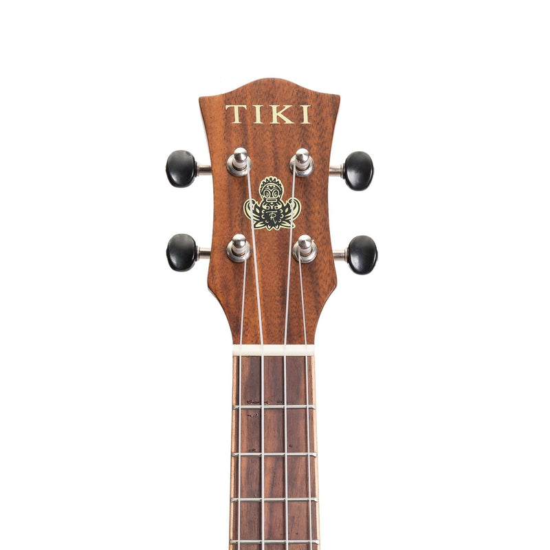 -Tiki '9 Series' Koa Solid Top Electric Cutaway Concert Ukulele with Hard Case (Natural Satin)-Living Music