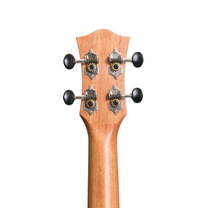 -Tiki '9 Series' Koa Solid Top Electric Cutaway Concert Ukulele with Hard Case (Natural Satin)-Living Music
