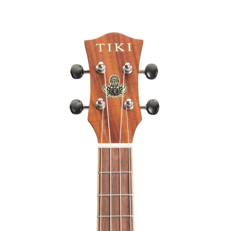 -Tiki '9 Series' Koa Solid Top Electric Cutaway Tenor Ukulele with Hard Case (Natural Satin)-Living Music