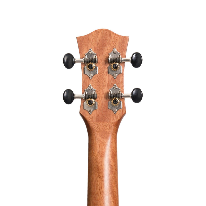 -Tiki '9 Series' Koa Solid Top Electric Cutaway Tenor Ukulele with Hard Case (Natural Satin)-Living Music