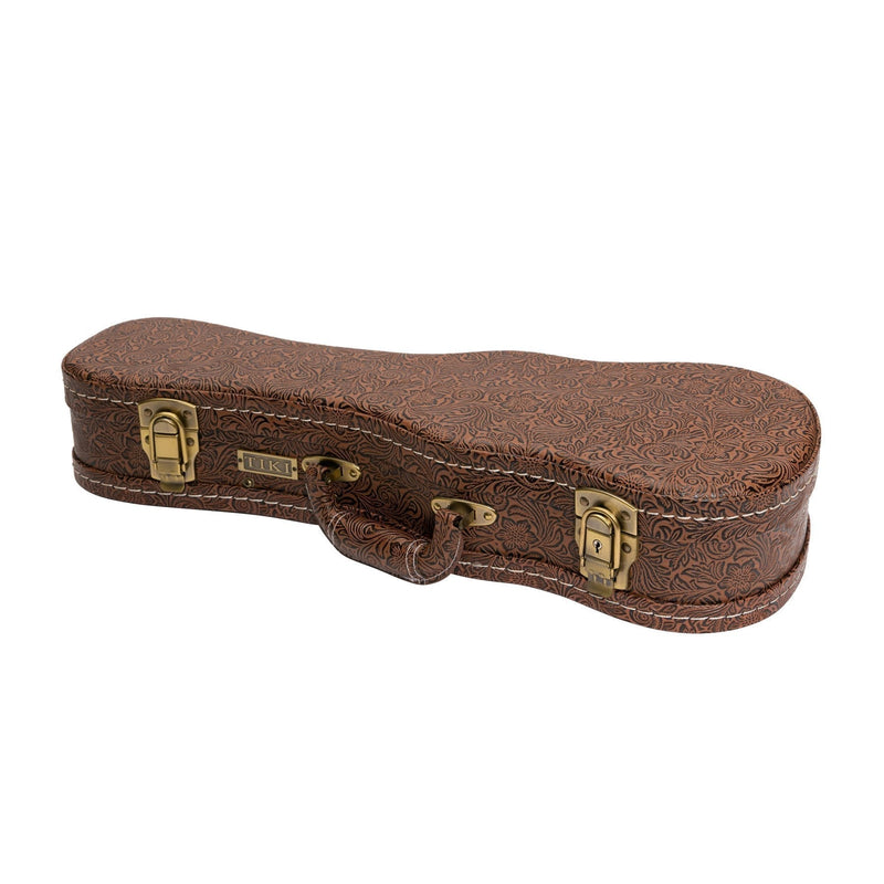 -Tiki '9 Series' Koa Solid Top Soprano Ukulele with Hard Case (Natural Satin)-Living Music