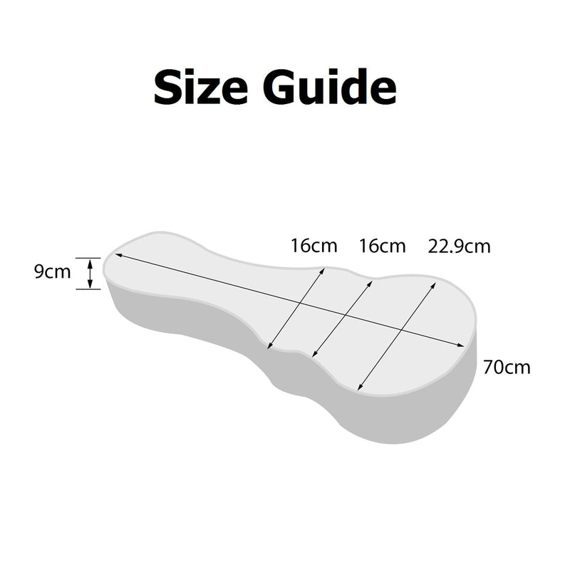 -Tiki Deluxe 'Croc' Tenor Ukulele Hard Case (Black)-Living Music